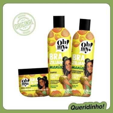Imagem de Shampoo Condic Hidratacao Brilho Coconut Curls Oh My 300ml - Haskell C