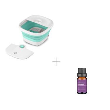 Imagem de Kit Hidromassageador para os pes Foot Spa + Oleo Essencial de Lavanda Multi Saude - HC6...