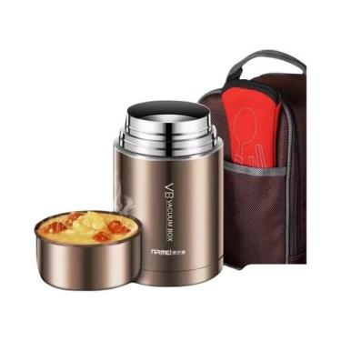 Imagem de Lancheira Infantil 600/800/1000ml Em Aço Inoxidável Com Isolamento a V