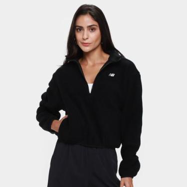Imagem de Jaqueta New Balance Fleece Feminina, Preto, GG