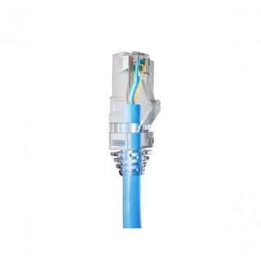 Imagem de Patch Cord Cat5e 0.5M Azul T568A 35104005 para Transmissão Até 1000MBPS com Contatos Ba...