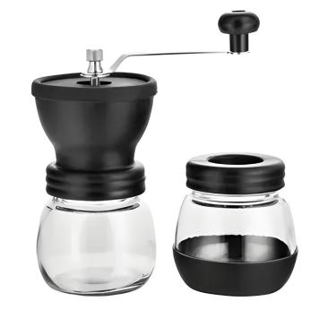 Imagem de Moedor de Café Manual CK4827 para Café Artesanal em Vidro e Plástico com Design Moderno para Cozinha Clink