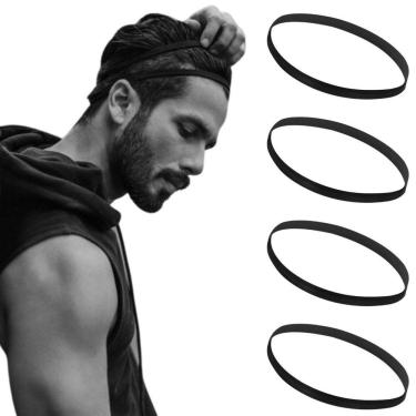 Imagem de Kit 4 Elástico Tiara para Cabelo OEM Unissex Prendedor Exclusivo para Academia Crosfit Ginástica