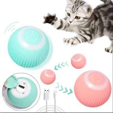 Imagem de Brinquedo para Gatos OEM Bolinha Interativo em Plástico com Controle Remoto 4.4x6.7x7.4cm 1 Unidade