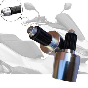 Imagem de Par de Peso para Guidão Oco Pcx 150 Escovado Compatível com Moto para Redução de Vibraç...