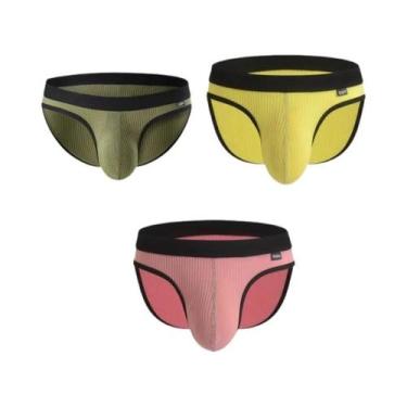 Imagem de Cuecas Sexy Masculinas Com Bolsa U, Pacote Com 3 Tangas, Roupas Íntima