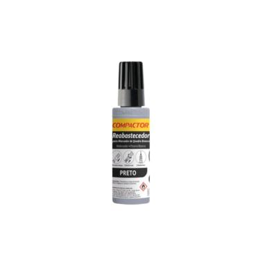 Imagem de Refil para Marcador de Quadro Branco Compactor QB 30ML com Bico Dosador 1 Unidade Secagem Rápida Preto