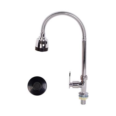 Imagem de Torneira de Cozinha Gourmet de Bancada com Alavanca em Silicone com Ducha Giratória Pes...