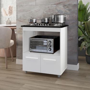 Imagem de Balcão Para Cooktop Elisa 4 Bocas - Branco