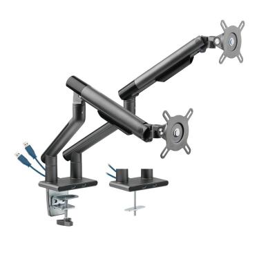Imagem de Suporte Articulado para Monitores SM-015GD com Mola para 2 Telas 17-32 com 2 Portas USB...