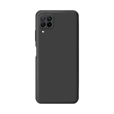 Imagem de Capa Aveludada Preta Case Silicone Para Samsung Galaxy A12 - Genérica