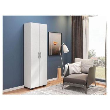 Imagem de Livreiro Ambiente Office Com Portas Grandes Branco Trama - Móveis Leão