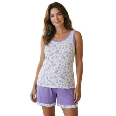 Imagem de Pijama Plus Size Short Doll Bermudoll Feminino Verão Senhora Regata - 