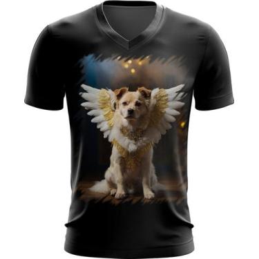 Imagem de Camiseta Gola V Anjo Canino Cão Angelical 4 - Kasubeck Store®, Baby Lo