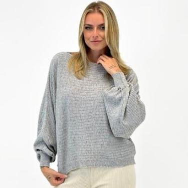 Imagem de Blusa Absolutti Tricot Manga Morcego Gola Canoa Feminina-Feminino