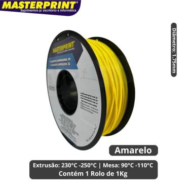 Imagem de Filamento 3D - ABS Premium Amarelo Rolo 1KG (1.75mm)