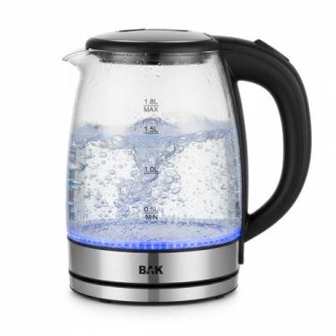 Imagem de Chaleira Elétrica de Vidro 1,8L 1500W 220V Luz Azul Bak, 220V