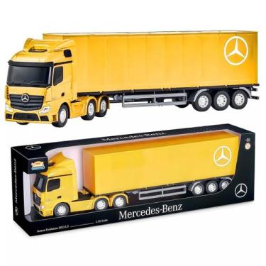 Imagem de Brinquedo Caminhão Carreta Mercedes-Benz Actros Baú Grande 47 Cm Escal