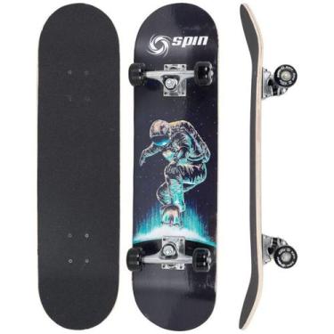 Imagem de Skate Montado Semi Profissional Skatetboard Spin Abec 9, Spaceman