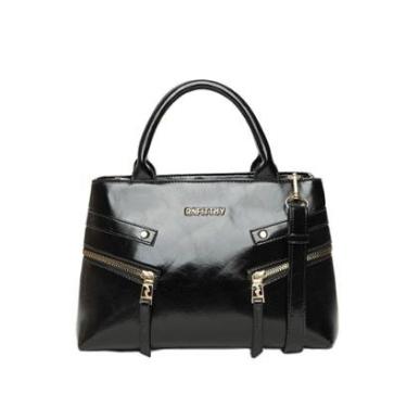 Imagem de Bolsa Feminina Rafitthy Tiracolo Pequena Verniz Preto-Feminino