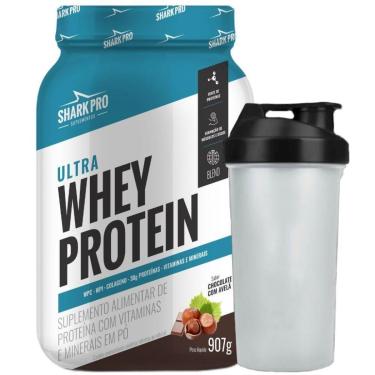 Imagem de Whey Isolado Concentrado Chocolate 907g Coqueteleira - Shark-Unissex