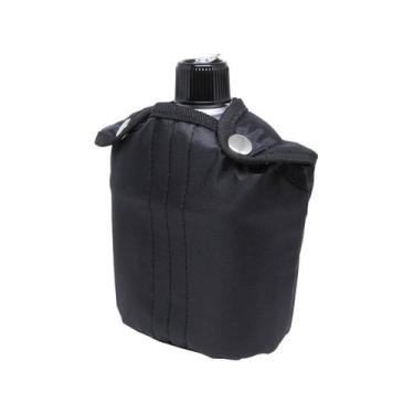 Imagem de Cantil Portátil Alúminio Com Caneca 900ml Preto - Nautika