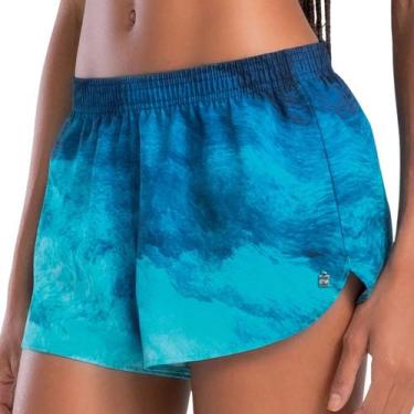 Imagem de Shorts Saída Praia Feminino Estampado She Poliéster Conforto, Oceano a