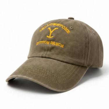 Imagem de Bone Yellowstone Dutton Ranch Retro Desbotado Vintage - Bege - Luke Sp