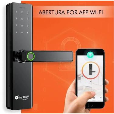 Imagem de Fechadura Digital Eletrônica Biométrica Kuanttum Beta PRO K102