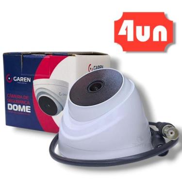 Imagem de Kit 04 Câmera Segurança Dome Full Hd colorida à noite 2.8mm - GAREN