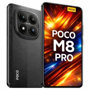 Imagem de Smartphone Celular Xiaomi POCO M8 Pro, 256GB, 8GB RAM, 5G, NFC, Tela A