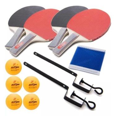 Imagem de Kit Completo Ping Pong Tênis De Mesa Bolinha Raquete e Rede - All Conn