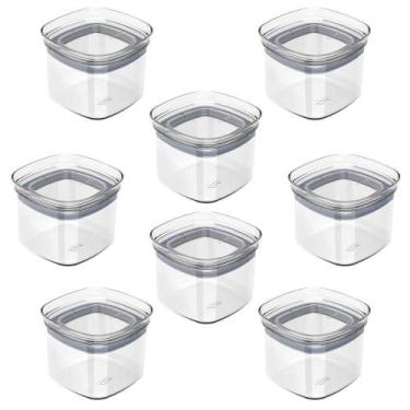 Imagem de 8x Porta Temperos Pote 450ml Organizador OU Block Hermético