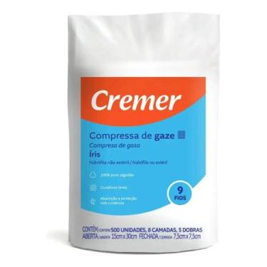 Imagem de Compressa de gaze não esteril 9 fios pacote com 500 unidades cremer