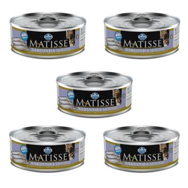 Imagem de Kit 5x Matisse Cat Wet Mousse Sardinha 85g - Farmina