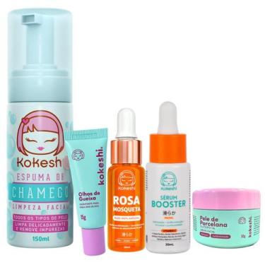 Imagem de Kit 5 itens Kokeshi Rosa Mosqueta Limpeza e Hidratação