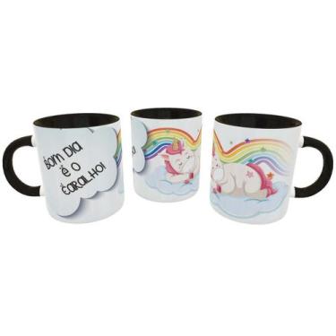 Imagem de Caneca Divertida Unicórnio Malcriado Bom Dia é o Caralho - Geek Vip, P