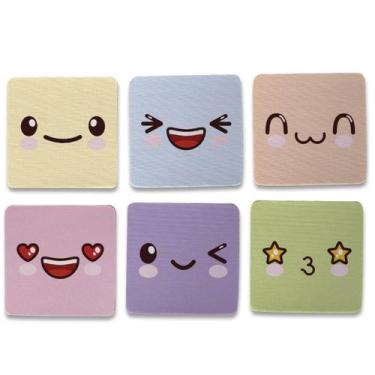 Imagem de Kit 6 Porta Copos Rostos Kawaii Cozinha Criativa Geek - Geek Vip, Pret