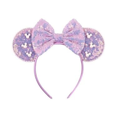 Imagem de Faixa De Cabelo De Veludo Mickey Mouse Para Mulheres E Crianças, Acess