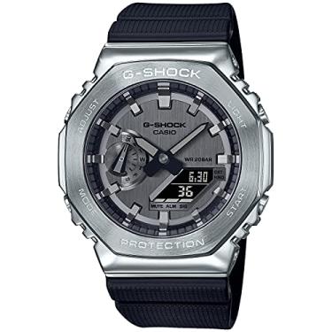 Imagem de Casio Relógio masculino GM-2100-1AJF G-Shock, capa de metal, preto, Preto, Moderno