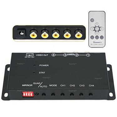 Imagem de Toughsty™ 4Ch Mini Color Video Quad Splitter Multiplexer Processador Switcher para Câmera de Segurança CCTV