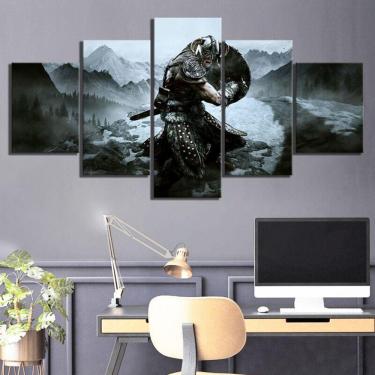 Imagem de Quadro Decorativos Jogos Walpaper com 5 peças 130x65 3
