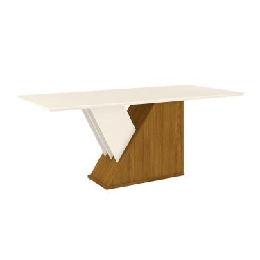 Imagem de Mesa De Jantar Epic Tampo Mdf 2,00cm Nature e Off White