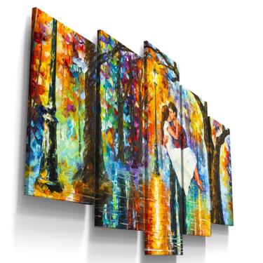 Imagem de Quadros Decorativos Romantico Abstrato Sala Quarto 