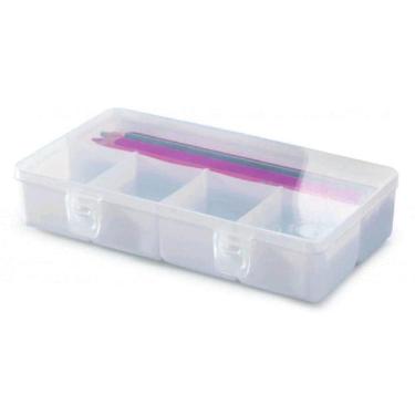Imagem de Caixa Organizadora Box Retangular Com 5 Divisórias 20 Cm