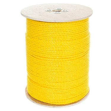 Imagem de Corda de polipropileno torcido com 3 fios West Coast Paracord - À prova d'água e flutua na água, Amarelo, 1/4 Inch x 300 Feet