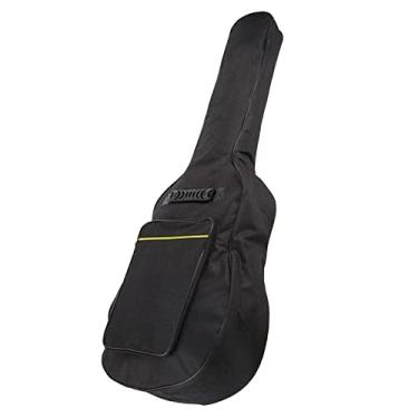 Imagem de LoveinDIY Mochila preta acolchoada para guitarra acústica de 91,44 cm