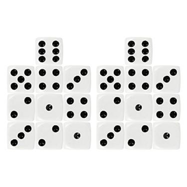 Imagem de Conjunto de 20 dados de jogo de cubo de 6 lados de canto redondo – Perfeito para Yahtzee, Scribbage, Craps, Liar's Dice, Farkle, e muito mais – Um item essencial para a noite de jogo – Marca de pato preto!