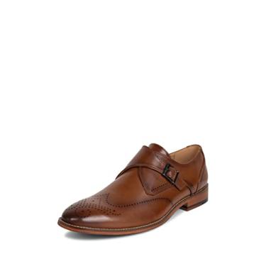 Imagem de Kenneth Cole Mocassim masculino Cheer Unlisted Blake Single Monk Strap, Conhaque, 39