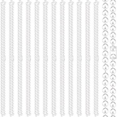 Imagem de 24 colares de pérolas sintéticas de 6 mm, contas brancas, 83,8 cm, fio longo de pérolas para fantasia, acessórios para melindrosa, decoração de festa de chá